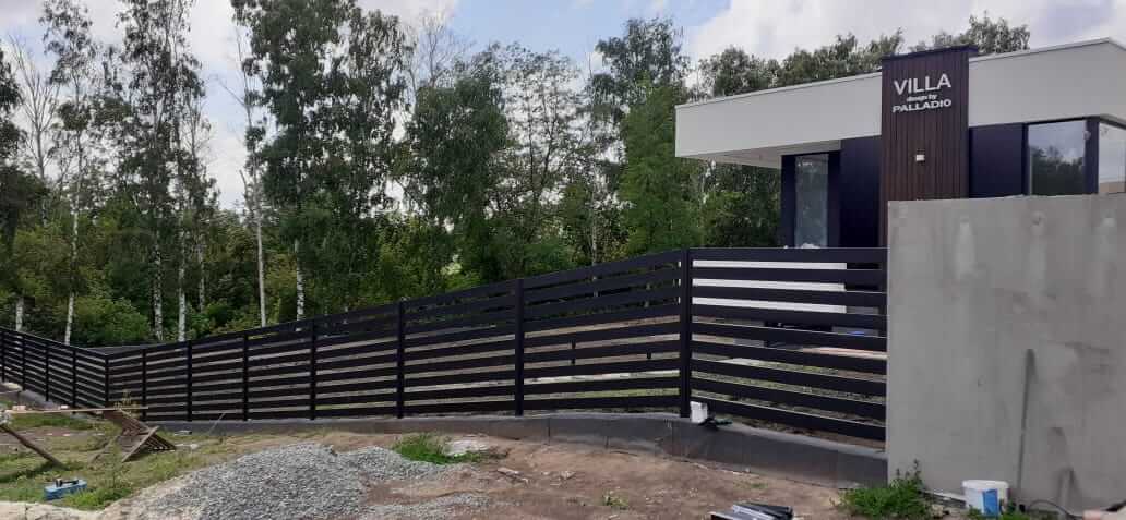 Забор-ранчо из металлопланкена 48м RAL9005 Черный МАТТЕ фото 2 в Оренбурге