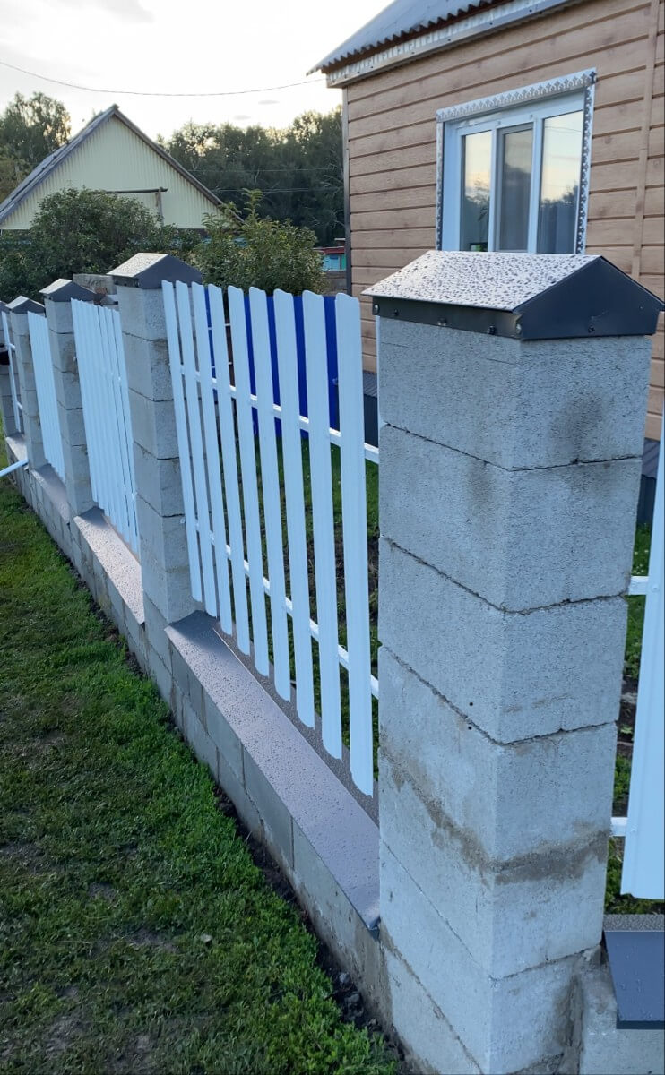 Забор из евроштакетника 16м RAL9003/9003 Белый двусторонний фото 1 в Оренбурге