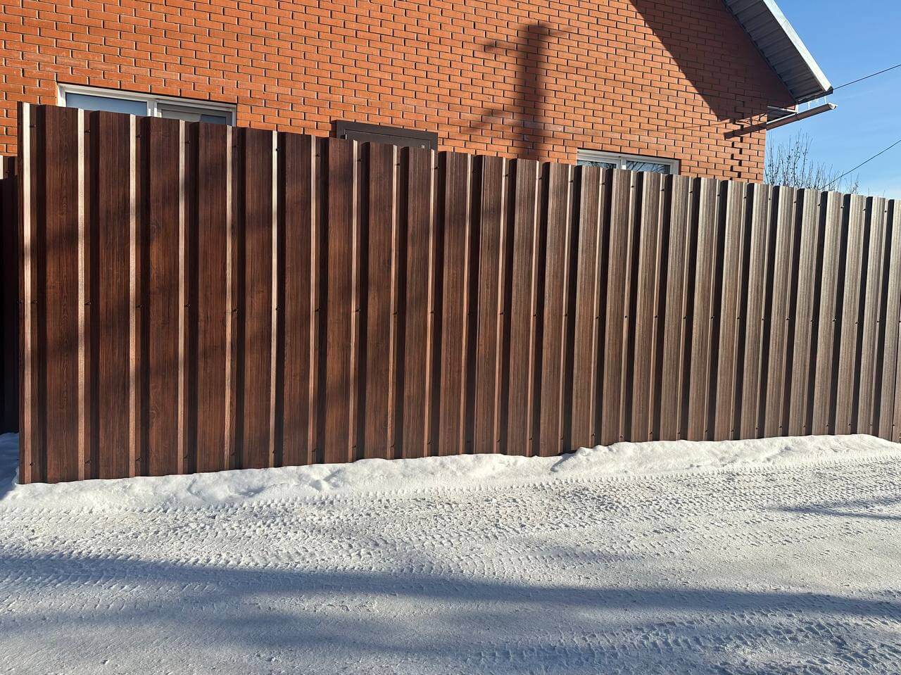 Забор из профнастила НС-21 22м Античное Дерево Принтек фото 4 в Оренбурге