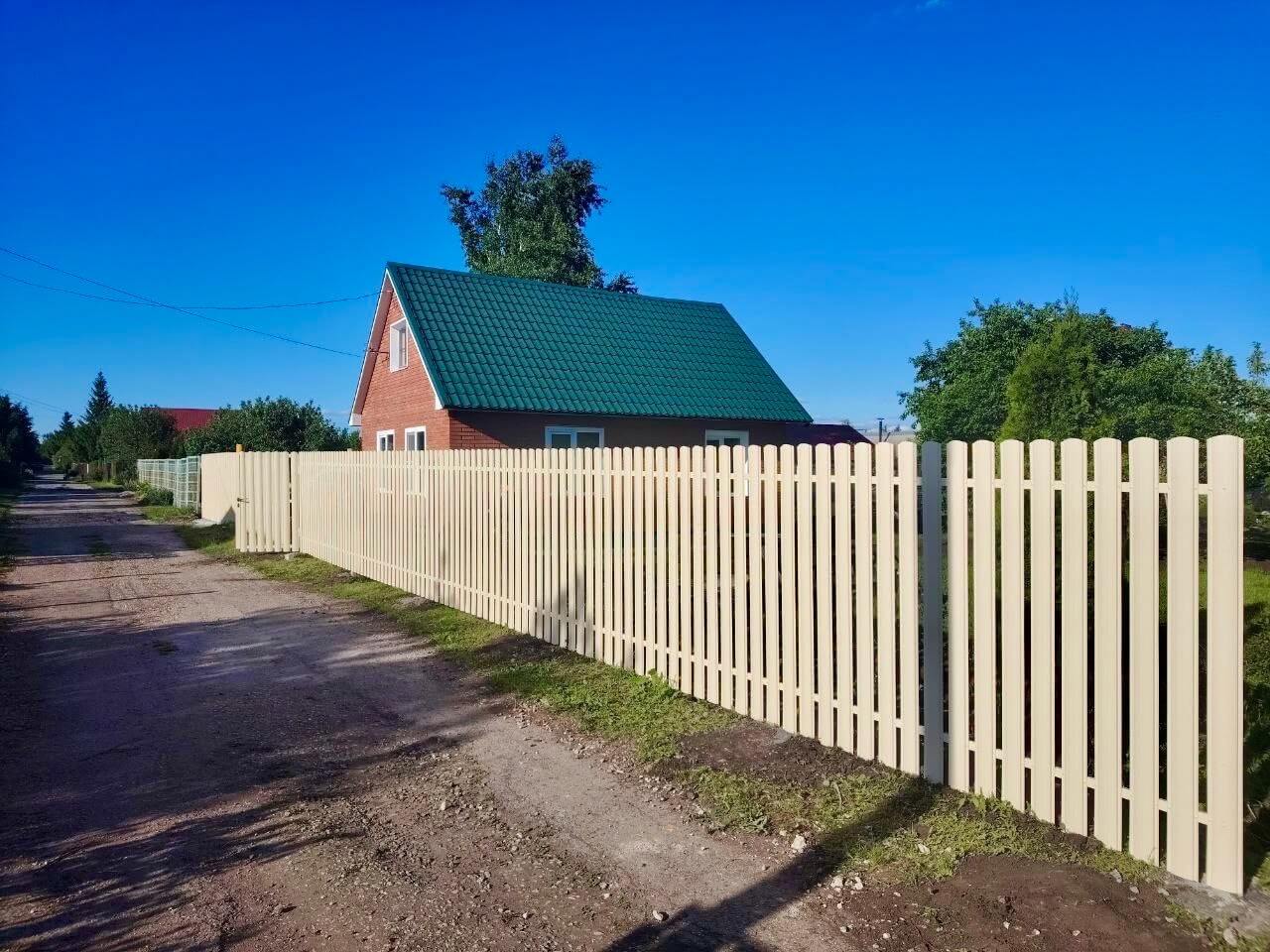 Забор из евроштакетника 16м RAL1015/1015 Слоновая Кость двусторонний в Оренбурге