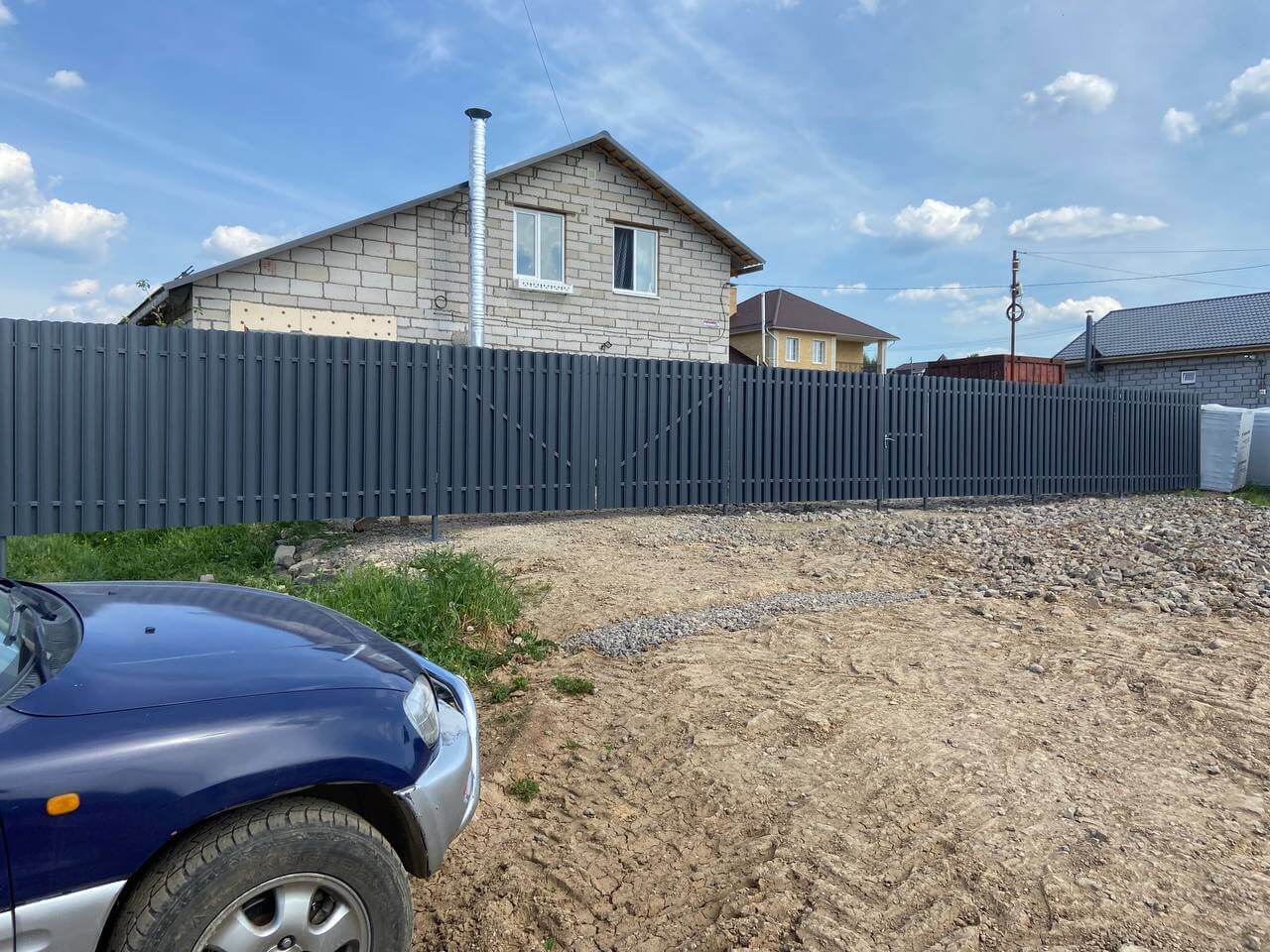 Забор из евроштакетника 16м RAL7024 Серый Графит фото 5 в Оренбурге