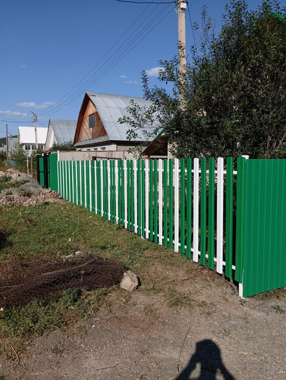 Забор из евроштакетника 10м RAL9003 Белый, RAL6029 Зеленая Мята в Оренбурге